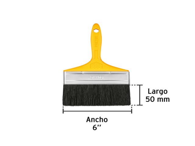 BROCHA USO GENERAL DE 6" CON MANGO DE PLÁSTICO, PRETUL 21531 - Image 2