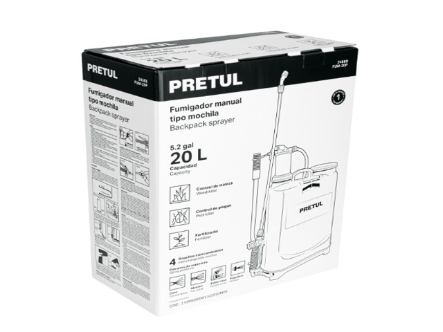 FUMIGADOR DE 20 L MANUAL DE MOCHILA, PRETUL 24588 - Image 2