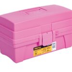 CAJA COSMETIQUERA 14", ROSA/MORADO, PRETUL  25052