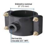 ABRAZADERA PARA TOMA DOMICILIARIA PP 3" X 1/2", FOSET   40714