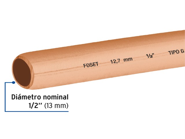 METRO DE TUBO DE COBRE FLEXIBLE, 1/2″ 48158XM