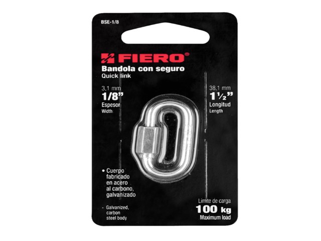 BANDOLA DE ACERO DE 1/8″ CON SEGURO, FIERO   44020