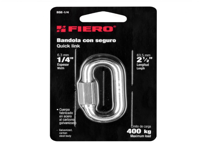 BANDOLA DE ACERO DE 1/4″ CON SEGURO, FIERO  44022