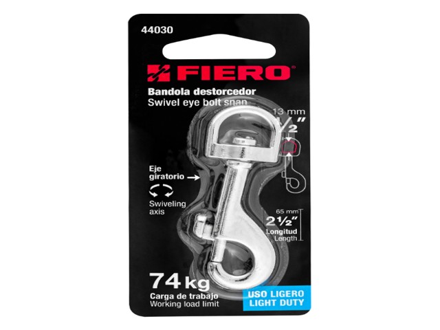 BANDOLA DE ZINC DE 1/2″ GIRATORIA, FIERO  44030