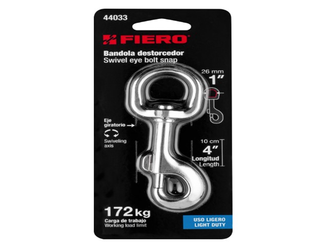 BANDOLA DE ZINC DE 1″ GIRATORIA, FIERO  44033