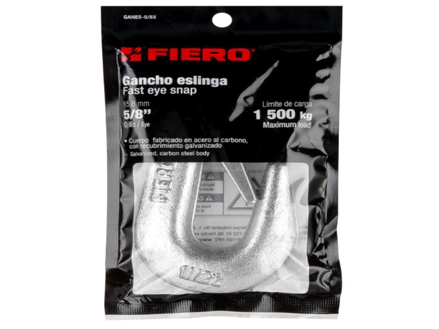 GANCHO ESLINGA DE ACERO FORJADO 5/8″, CARGA 1500 KG, FIERO  44077