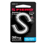 GANCHO "S" DE 1/4" DE ACERO PARA CABLE, FIERO  44092