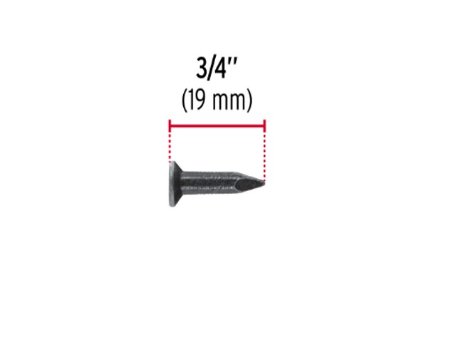 BOLSA CON 1 KG DE CLAVOS PARA CONCRETO NEGROS 3/4″, FIERO  44130