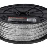 METRO DE CABLE RÍGIDO 3/16" DE ACERO 7X7 HILOS, 75 M, FIERO  44206
