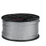 METRO DE CABLE RÍGIDO 1/4" DE ACERO 7X7 HILOS, 75 M, FIERO  44207