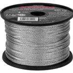 METRO DE CABLE RÍGIDO 3/32" DE ACERO 7X7 HILOS, 75 M, FIERO  44209