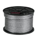 METRO DE CABLE FLEXIBLE 1/4" DE ACERO 7X19 HILOS, 75 M  44213