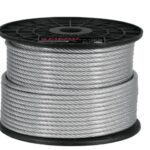 METRO CABLE FLEXIBLE 1/4" ACERO 7X19 RECUBIERTO PVC, 75 M   44224