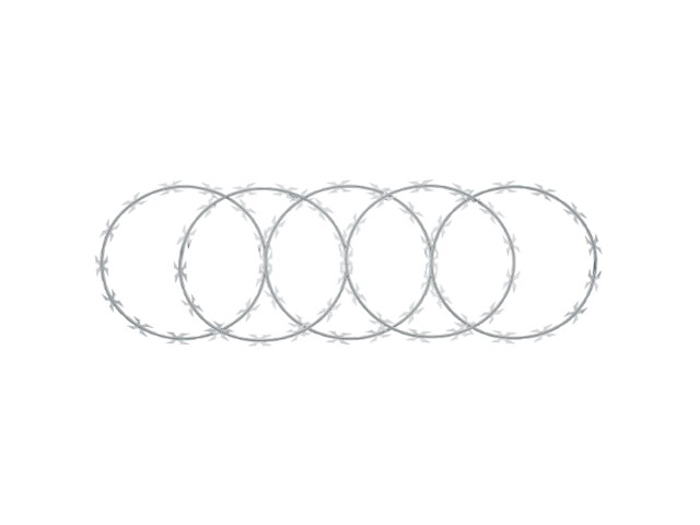ROLLO DE PÚA CONCERTINA MÁXIMA SEGURIDAD, 45 CM DIÁMETRO  44921