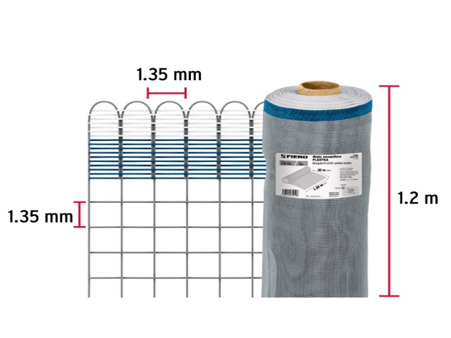METRO DE MALLA MOSQUITERA PLÁSTICA, 1.20 X 30 M, GRIS  44961XM