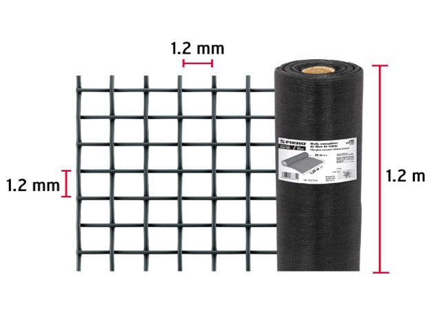 METRO DE MALLA MOSQUITERA, FIBRA DE VIDRIO, NEGRA, 1.20 X 30  44996XM