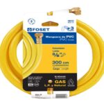 MANGUERA PARA GAS, PVC AMARILLA, 3/8"X3 M, C/CONEXIÓN, FOSET  45012