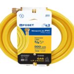 MANGUERA PARA GAS, PVC AMARILLA, 3/8"X5 M, C/CONEXIÓN, FOSET  45014