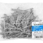 BOLSA CON 1 KG DE CLAVO ESTÁNDAR 3" CON CABEZA, FIERO  45023