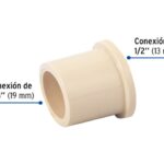 REDUCCIÓN BUSHING DE CPVC, 3/4" X 1/2", FOSET  45062