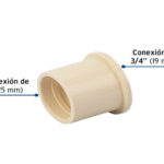 REDUCCIÓN BUSHING DE CPVC, 1" X 3/4", FOSET  45064