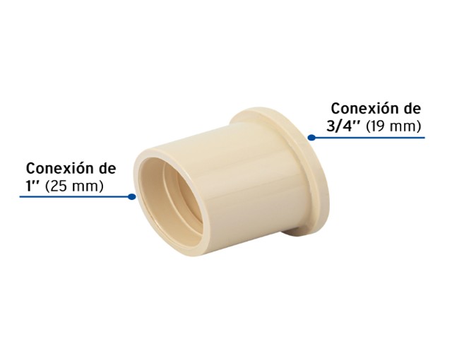 REDUCCIÓN BUSHING DE CPVC, 1″ X 3/4″, FOSET  45064