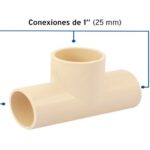 TEE SENCILLA DE CPVC 1", FOSET  45071