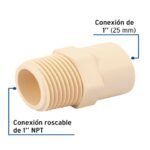 CONECTOR MACHO DE CPVC 1", FOSET  45100