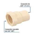 CONECTOR 3/4 HEMBRA DE CPVC FOSET  45102