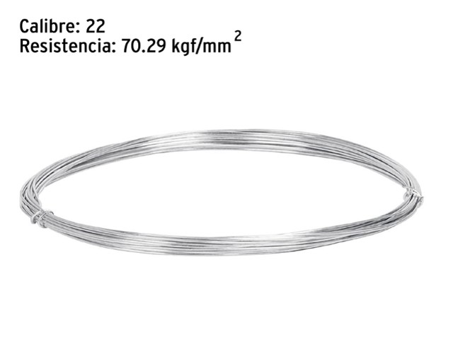ROLLO DE 30 G DE ALAMBRE GALVANIZADO CALIBRE 22, EN BOLSA  45112