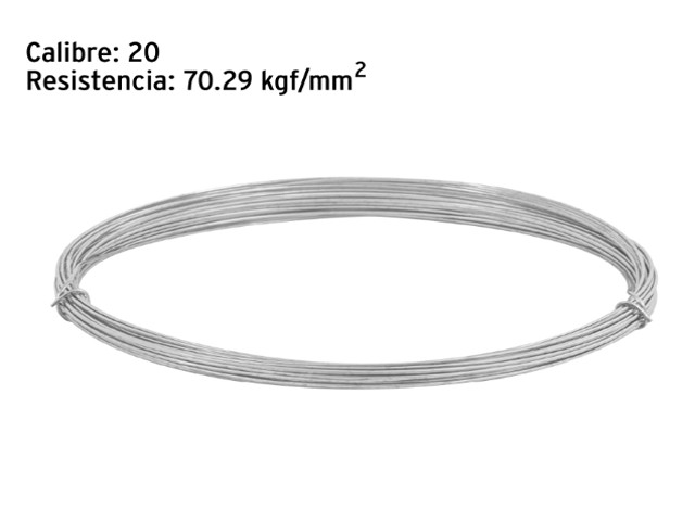 ROLLO DE 30 G DE ALAMBRE GALVANIZADO CALIBRE 20, EN BOLSA  45115