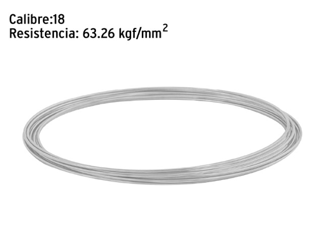 ROLLO DE 30 G DE ALAMBRE GALVANIZADO CALIBRE 18, EN BOLSA  45116