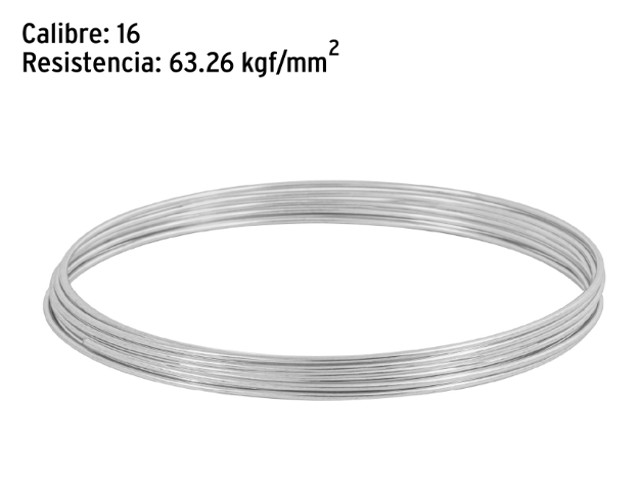 ROLLO DE 30 G DE ALAMBRE GALVANIZADO CALIBRE 16, EN BOLSA  45117