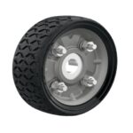 RUEDA DE HULE SÓLIDO 4-1/2" PARA DIABLO, UN BALERO, PRETUL  45476