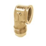 CODO PARA ESTUFA A 90° DE LATÓN DE 3/8 X 3/8", FOSET  47403