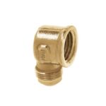 CODO PARA ESTUFA A 90° DE LATÓN DE 3/8 X 1/2", FOSET  47404