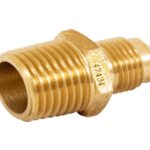 NIPLE TERMINAL DE LATÓN DE 3/8" X 1/2", FOSET  47434