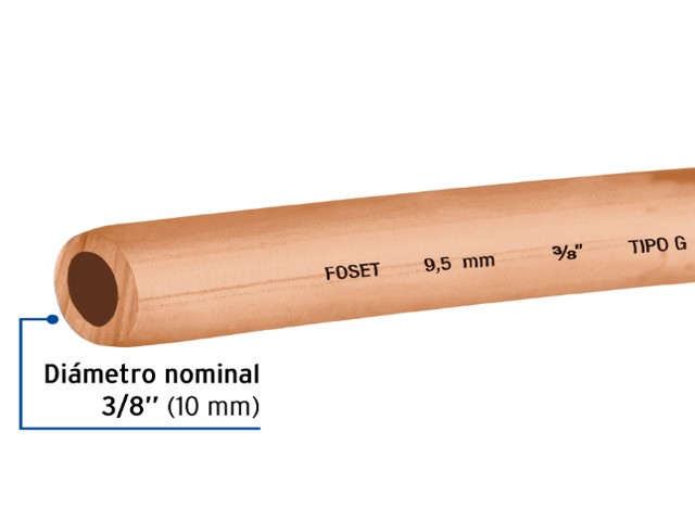METRO DE TUBO DE COBRE FLEXIBLE, 3/8″  48157XM