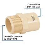 CONECTOR MACHO CPVC 1-1/2", FOSET  48954
