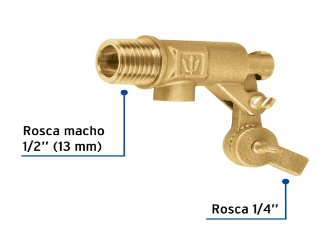 VÁLVULA DE FLOTADOR DE LATÓN 1/2″, REFORZADA, FOSET  49033