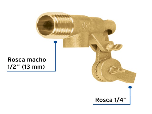 VÁLVULA DE FLOTADOR DE LATÓN 1/2″, FOSET  49034