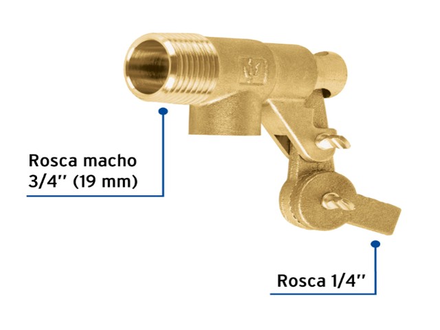 VALVULA DE FLOTADOR DE LATON 3/4, FOSET  49035