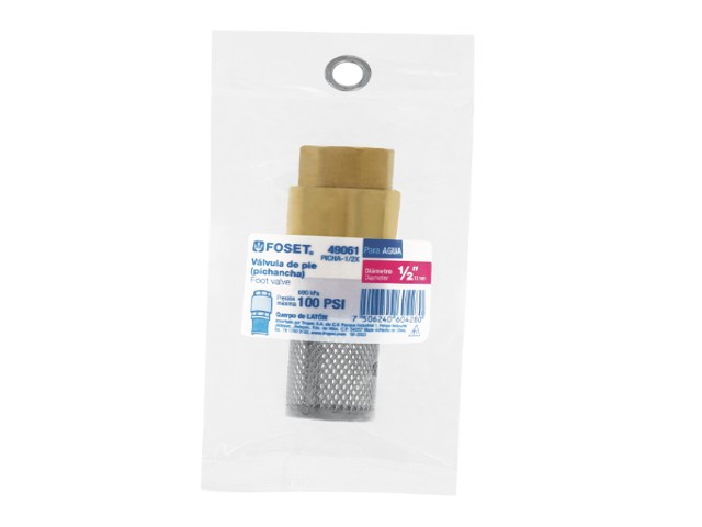 PICHANCHA TIPO CHECK DE LATÓN INOXIDABLE 1/2″, FOSET  49061