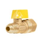 VALVULA DE CONTROL DE LATON PARA GAS, 3/8 X 1/2, FOSET  49115
