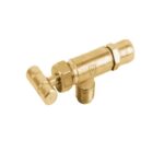 VÁLVULA HORIZONTAL DE LATÓN 1/8" PARA GAS LP, CON MANERAL  49976