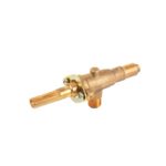VÁLVULA HORIZONTAL DE LATÓN 1/8" PARA GAS LP, SIN MANERAL  49977