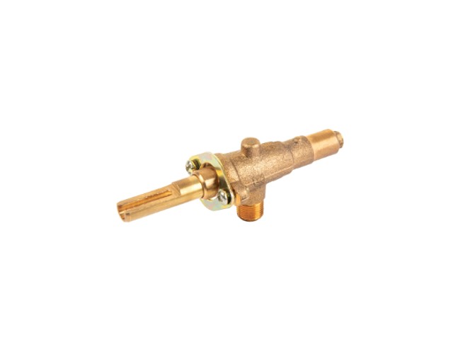 VÁLVULA HORIZONTAL DE LATÓN 1/8″ PARA GAS LP, SIN MANERAL  49977