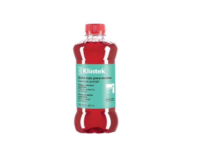 ACEITE ROJO PARA MUEBLES, 480 ML, KLINTEK   57071