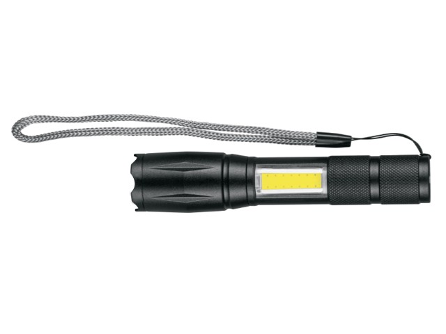 LINTERNA DE 1 LED 270 LM CON LUZ DE EMERGENCIA, RECARGABLE   100371