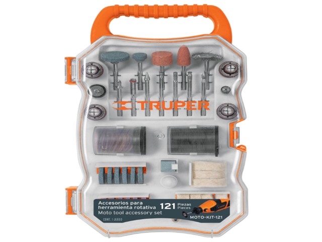 KIT ACCESORIOS PARA HERRAMIENTA ROTATIVA, 121 PIEZAS, TRUPER 100757 - Image 2